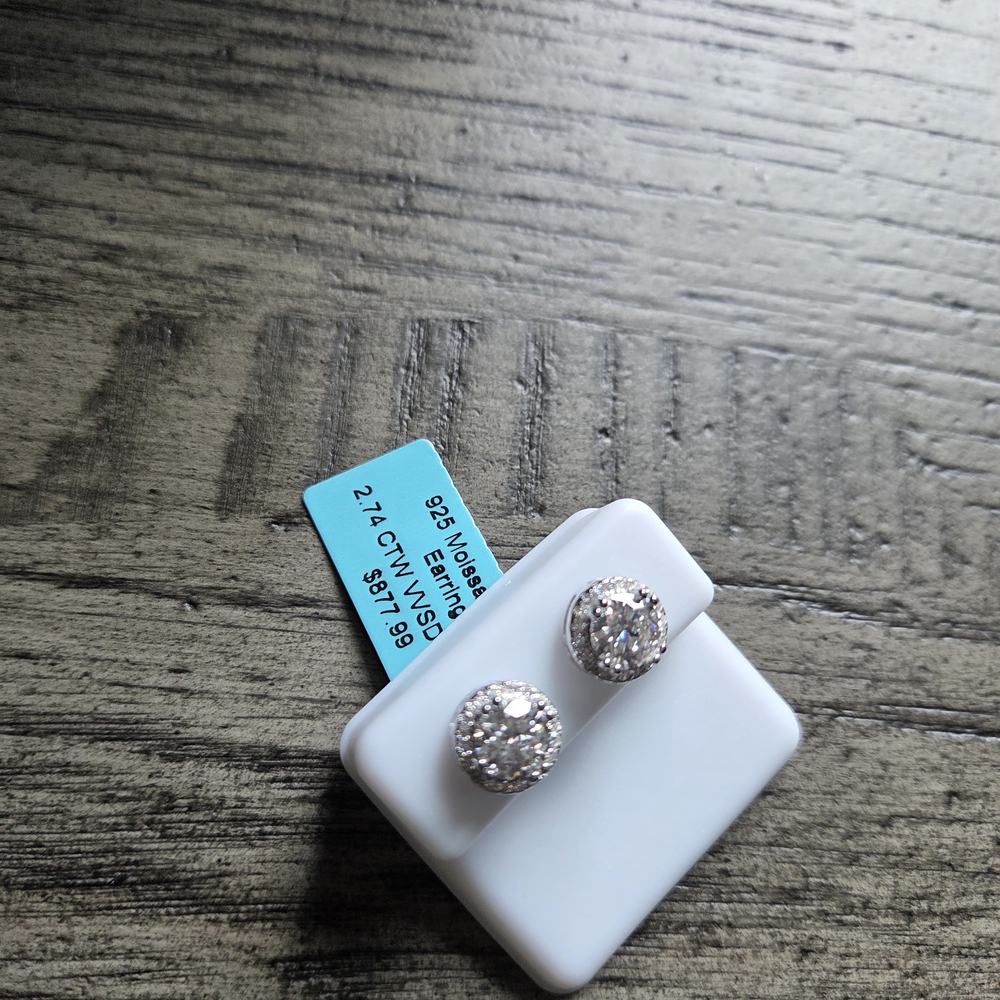 Sparkling Silver Crystal Earrings